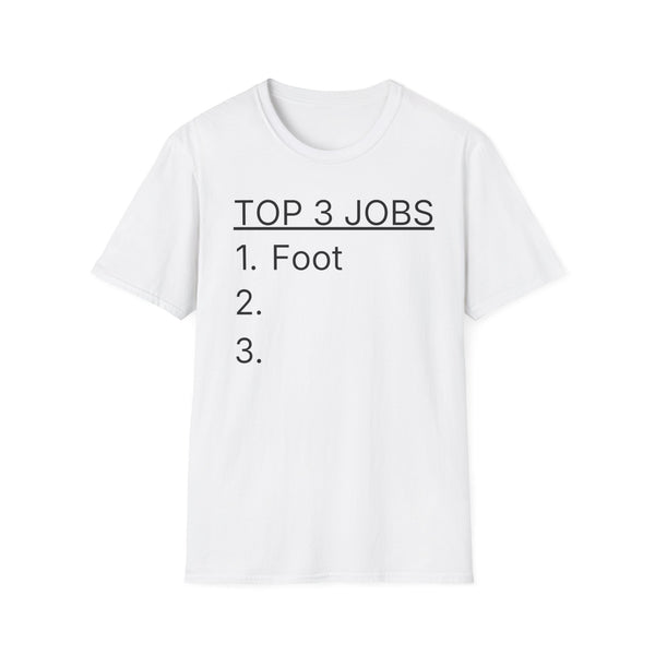 Top 3 Jobs List Tee, T-Shirt | Minimalist Text Graphic