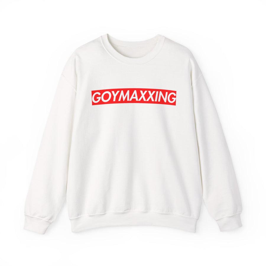 Crewneck Sweatshirt — 'GOYMAXXING' Bold Red Logo